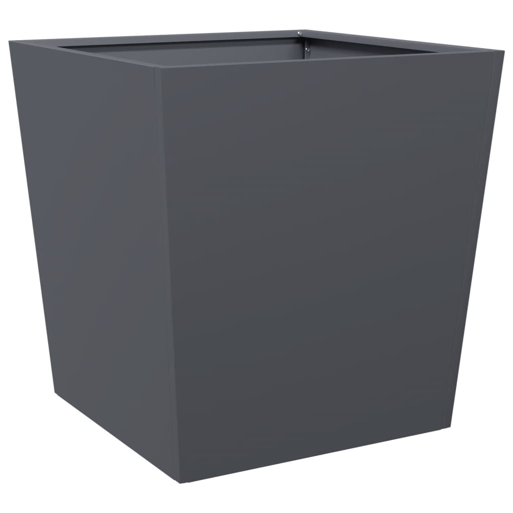 Pflanzkübel 2 Stk. Anthrazit 50X50X50 Stahl