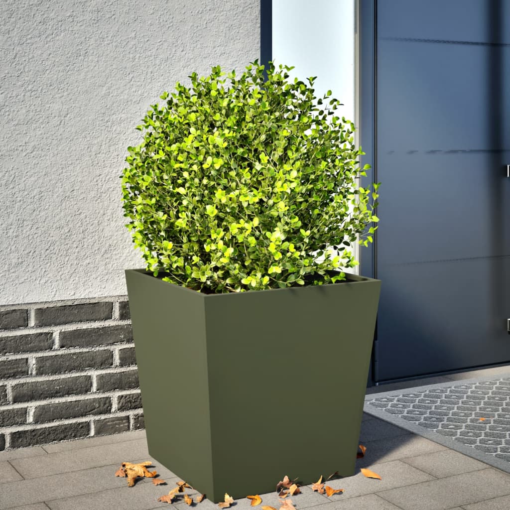 Pflanzkübel Olivgrün 50X50X50 Stahl