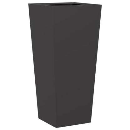 Pflanzkübel 2 Stk. Schwarz 35X35X75 Cm Stahl