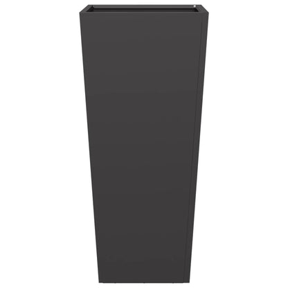 Pflanzkübel 2 Stk. Schwarz 35X35X75 Cm Stahl
