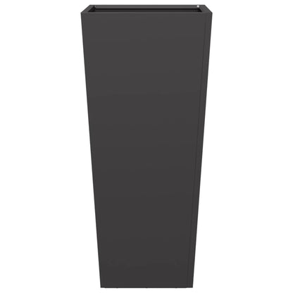 Pflanzkübel 2 Stk. Schwarz 35X35X75 Cm Stahl