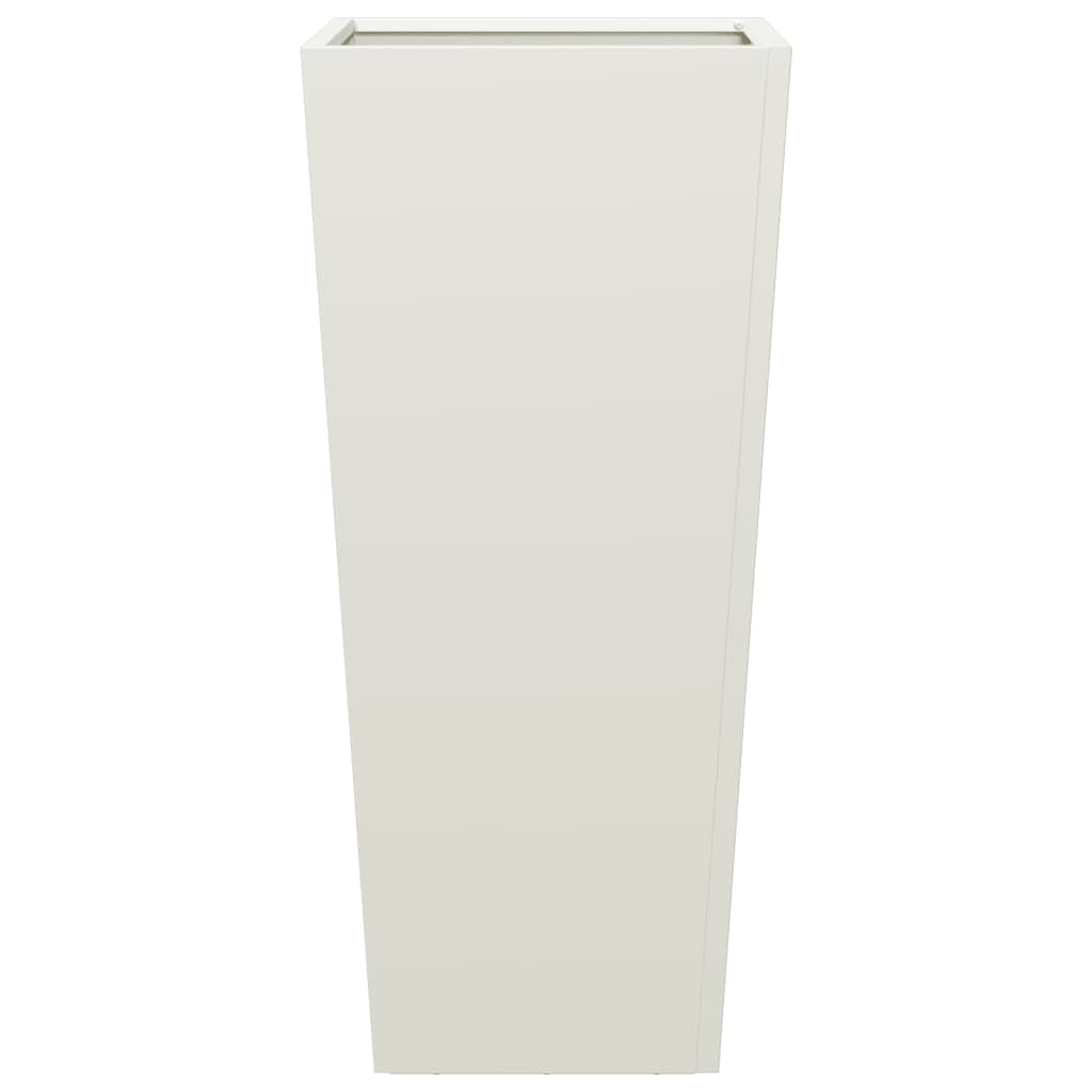 Pflanzkübel 2 Stk. Weiß 35X35X75 Cm Stahl