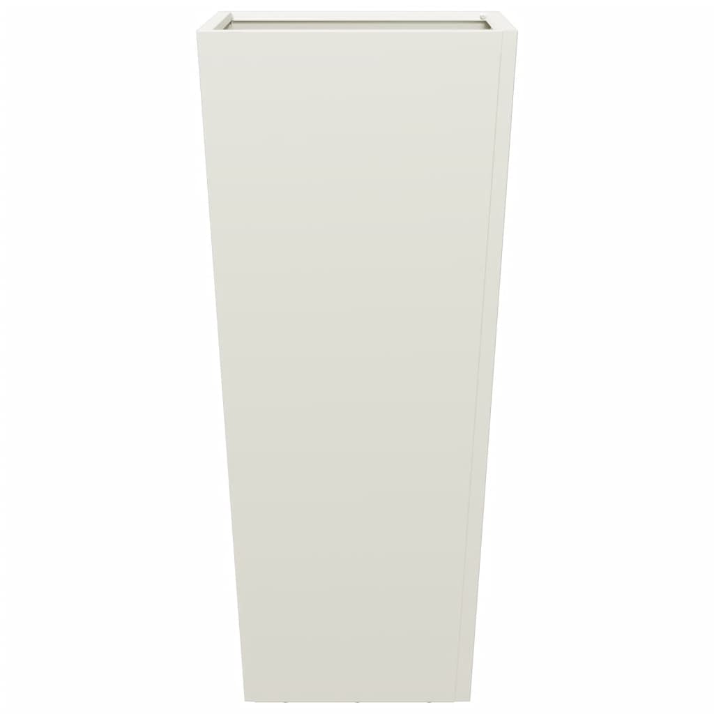 Pflanzkübel 2 Stk. Weiß 35X35X75 Cm Stahl