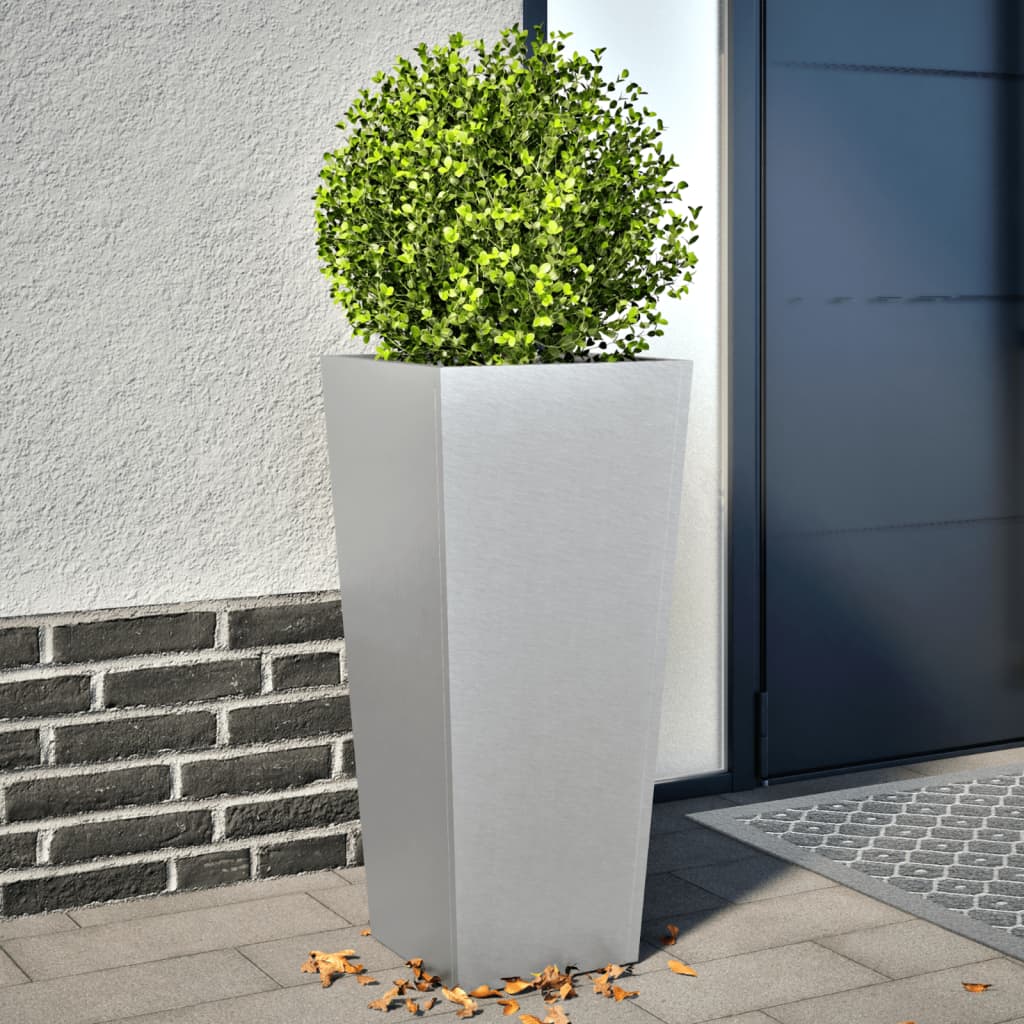 Pflanzkübel 2 Stk. 35X35X75 Cm Verzinkter Stahl