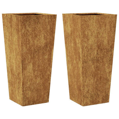 Pflanzkübel 2 Stk. 35X35X75 Cm Wetterfester Stahl