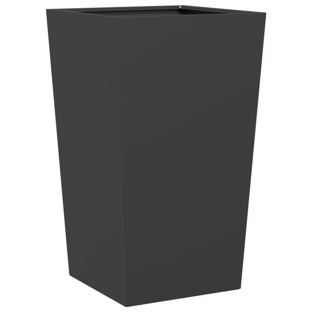 Pflanzkübel Schwarz 45X45X75 Cm Stahl