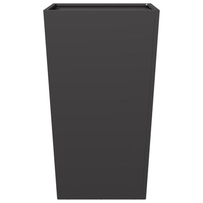 Pflanzkübel Schwarz 45X45X75 Cm Stahl