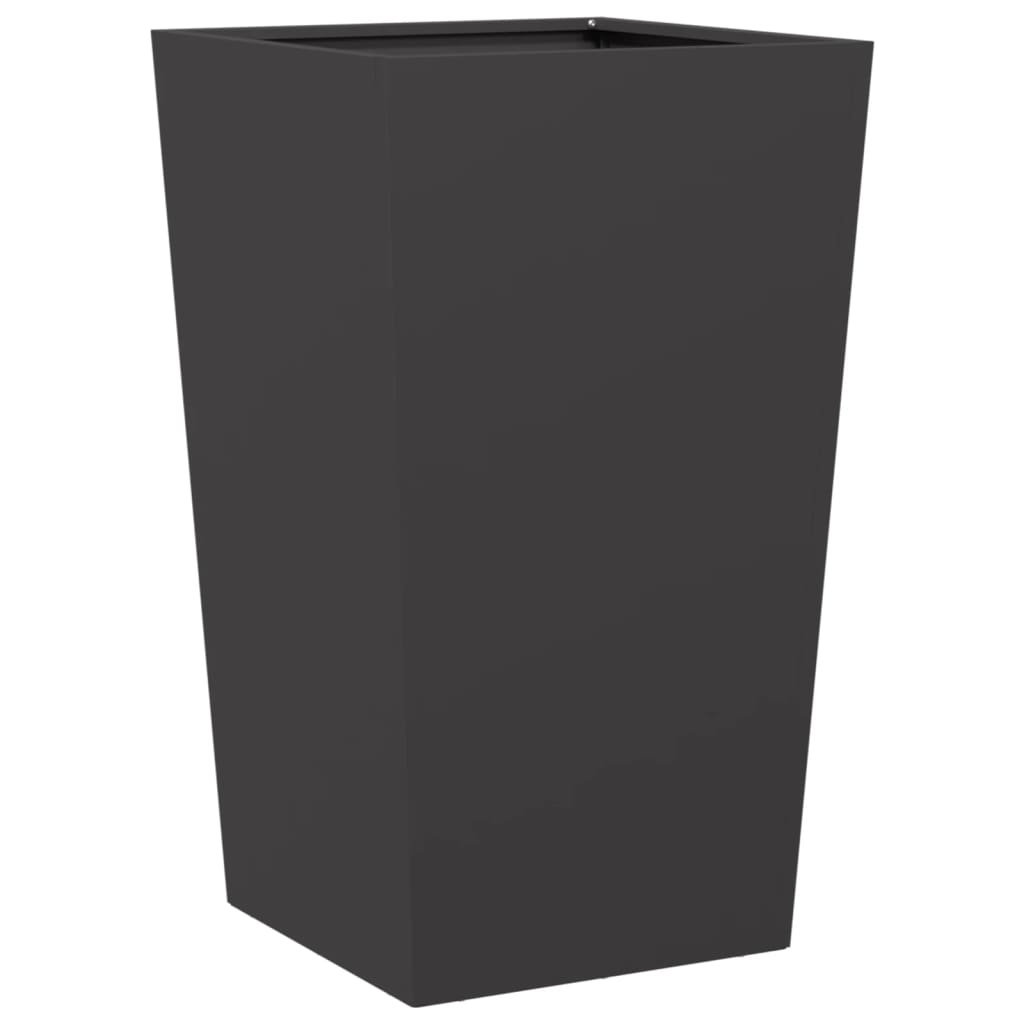 Pflanzkübel 2 Stk. Schwarz 45X45X75 Cm Stahl