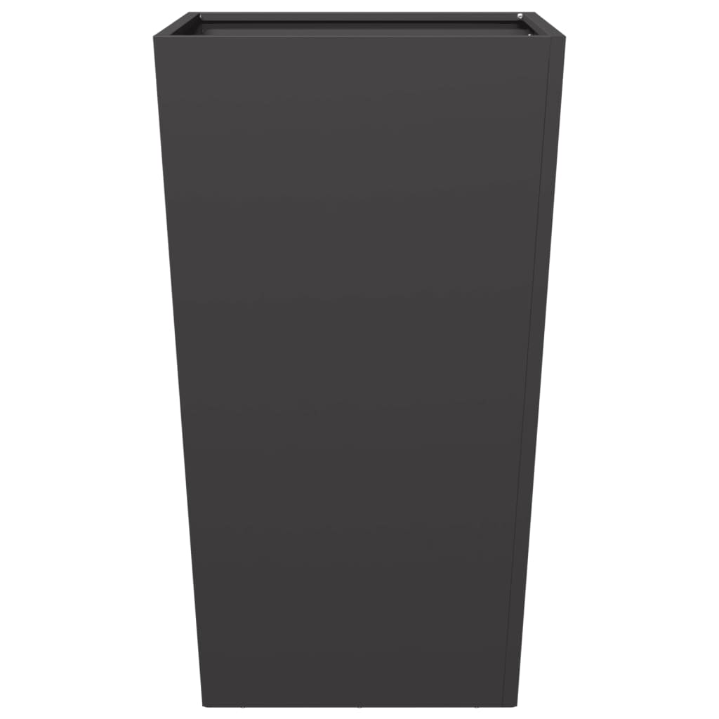 Pflanzkübel 2 Stk. Schwarz 45X45X75 Cm Stahl