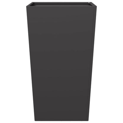 Pflanzkübel 2 Stk. Schwarz 45X45X75 Cm Stahl