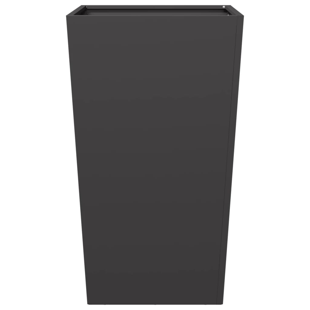 Pflanzkübel 2 Stk. Schwarz 45X45X75 Cm Stahl