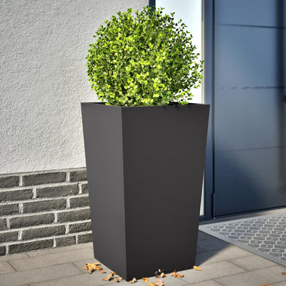 Pflanzkübel 2 Stk. Schwarz 45X45X75 Cm Stahl