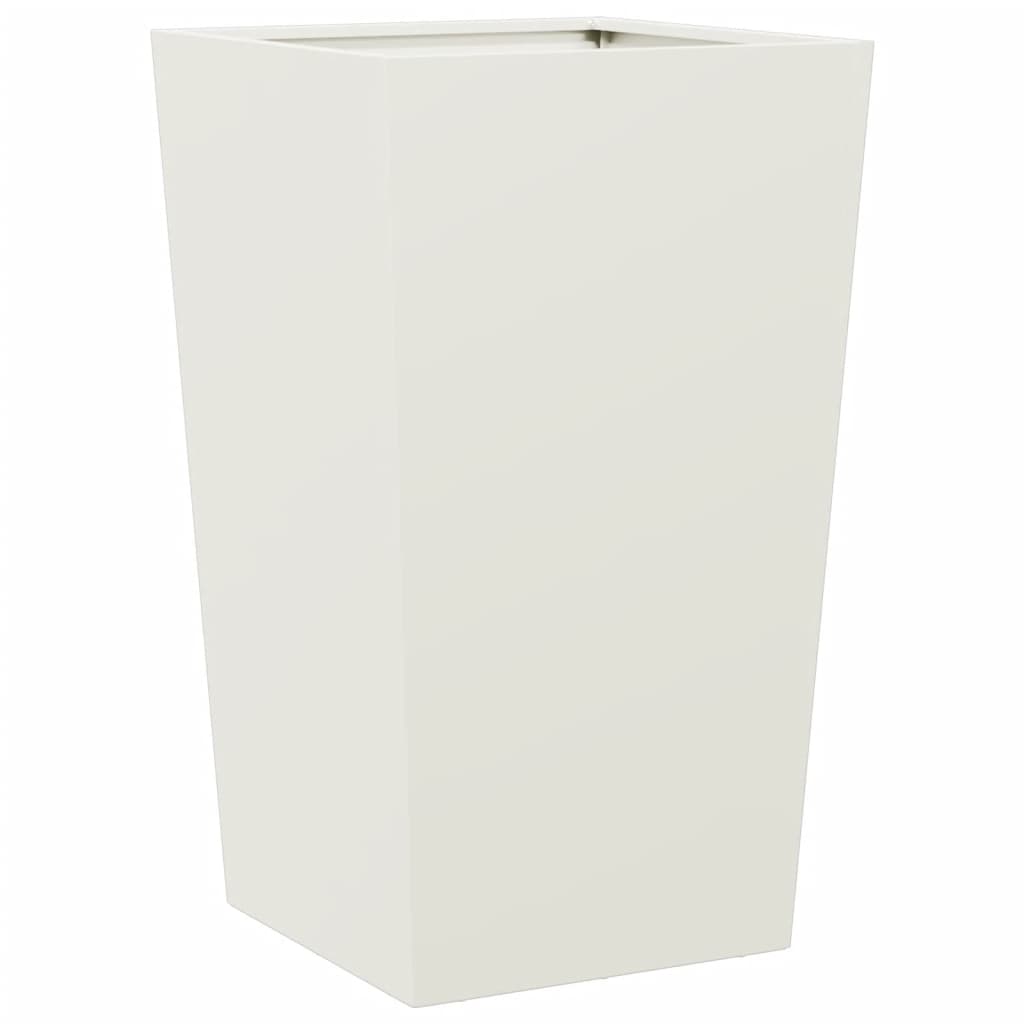 Pflanzkübel 2 Stk. Weiß 45X45X75 Cm Stahl