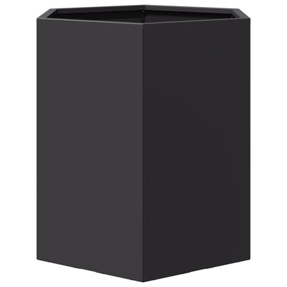 Pflanzkübel Schwarz Sechseckig 46X40X45 Stahl