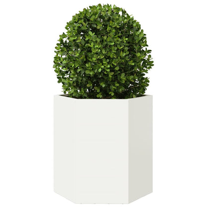 Pflanzkübel Weiß Sechseckig 46X40X45 Stahl