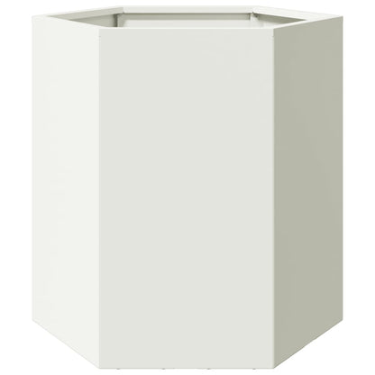 Pflanzkübel Weiß Sechseckig 46X40X45 Stahl