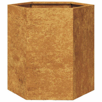 Pflanzkübel 2 Stk. Sechseckig 46X40X45 Cm Wetterfester Stahl