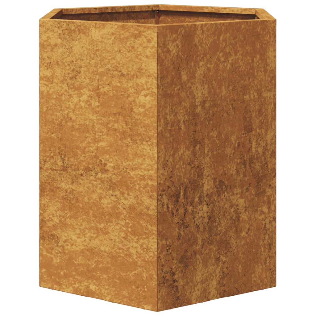 Pflanzkübel 2 Stk. Sechseckig 46X40X45 Cm Wetterfester Stahl