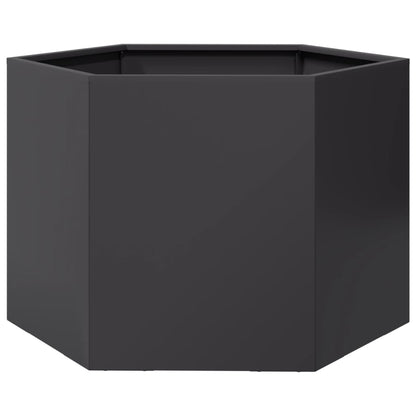 Pflanzkübel Schwarz Sechseckig 69X60X45 Stahl