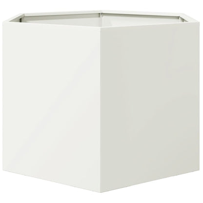 Pflanzkübel Weiß Sechseckig 69X60X45 Stahl