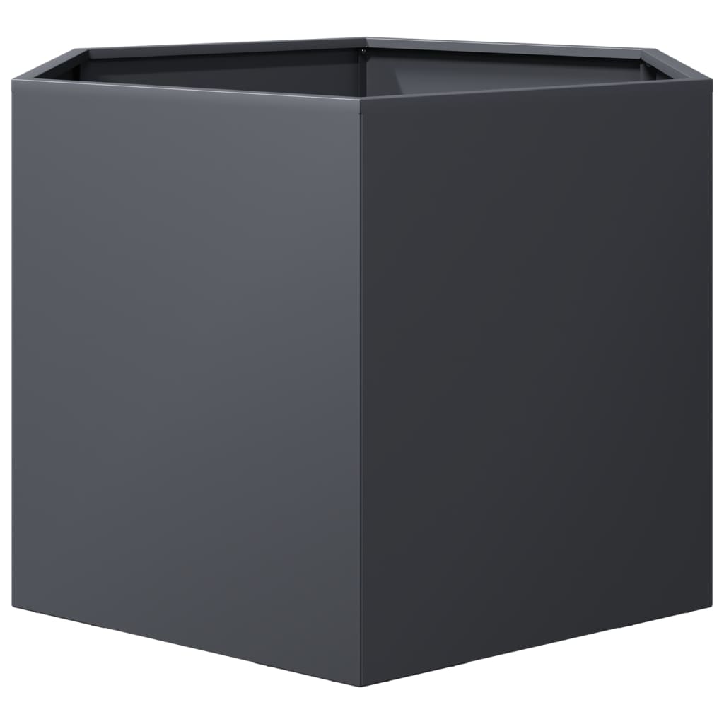 Pflanzkübel Anthrazit Sechseckig 69X60X45 Stahl