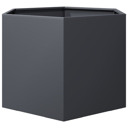 Pflanzkübel Anthrazit Sechseckig 69X60X45 Stahl