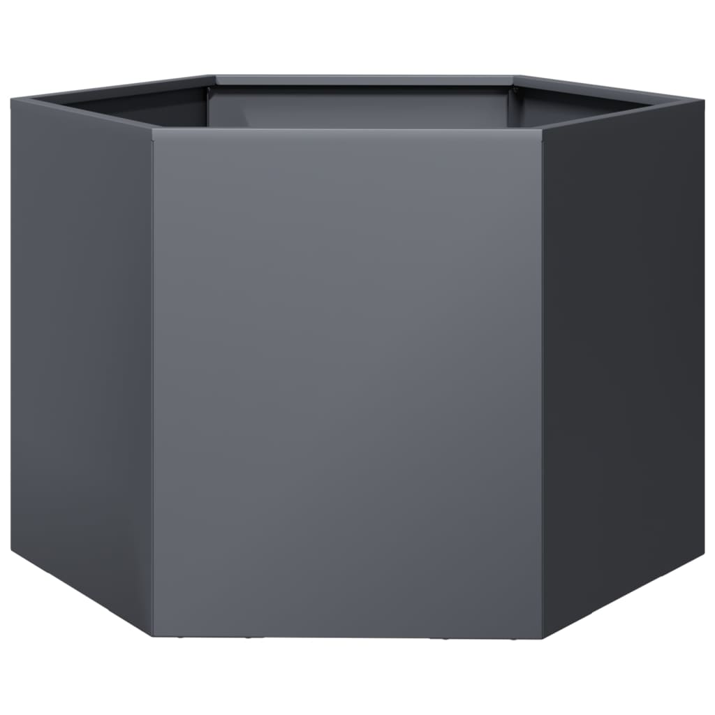 Pflanzkübel Anthrazit Sechseckig 69X60X45 Stahl