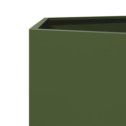 Pflanzkübel Olivgrün Sechseckig 69X60X45 Stahl