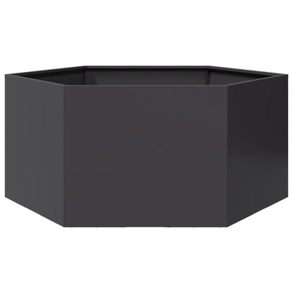 Pflanzkübel Schwarz Sechseckig 104X90X45 Stahl
