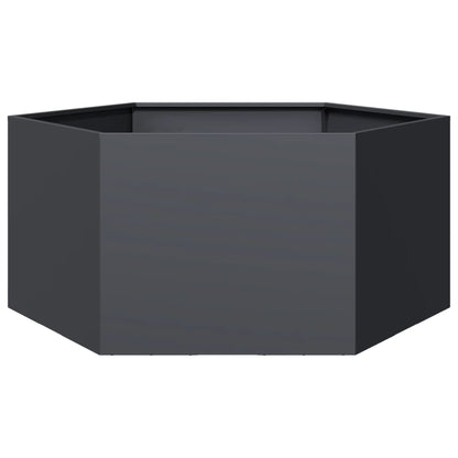 Pflanzkübel Anthrazit Sechseckig 104X90X45 Stahl