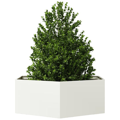 Pflanzkübel Weiß Sechseckig 138X120X45 Stahl