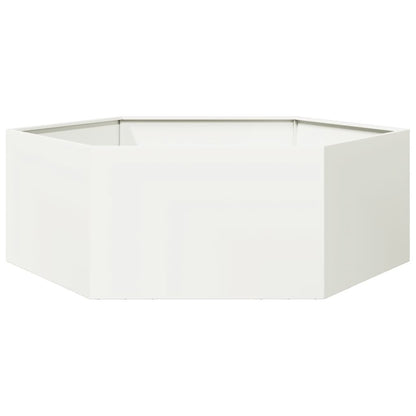 Pflanzkübel Weiß Sechseckig 138X120X45 Stahl