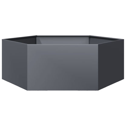 Pflanzkübel Anthrazit Sechseckig 138X120X45 Stahl