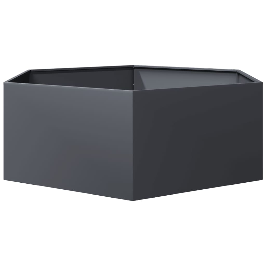 Pflanzkübel Anthrazit Sechseckig 138X120X45 Stahl