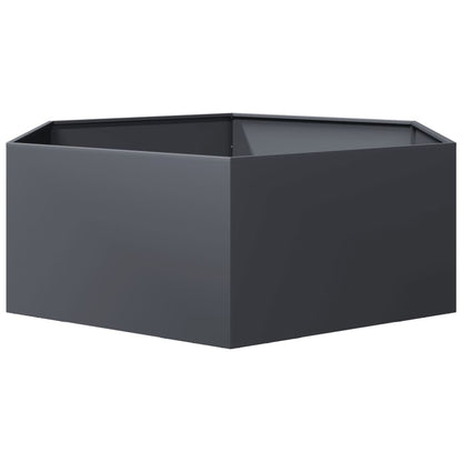 Pflanzkübel Anthrazit Sechseckig 138X120X45 Stahl