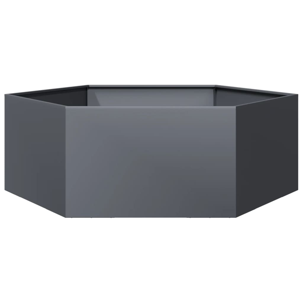 Pflanzkübel Anthrazit Sechseckig 138X120X45 Stahl
