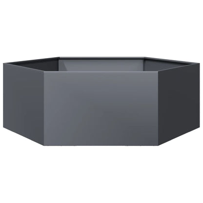 Pflanzkübel Anthrazit Sechseckig 138X120X45 Stahl