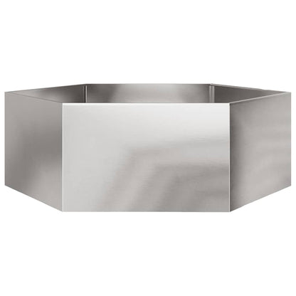 Pflanzkübel Sechseckig 138X120X45 Edelstahl