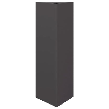 Pflanzkübel Schwarz Dreieckig 30X26X75 Cm Stahl