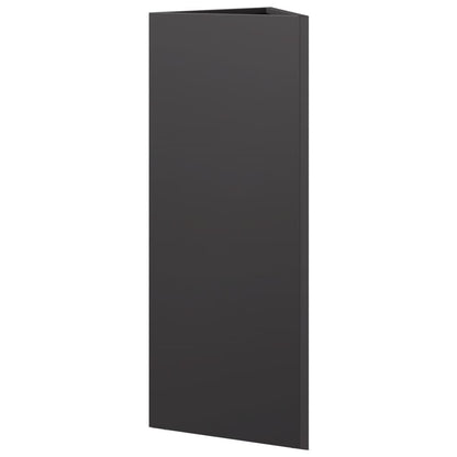 Pflanzkübel Schwarz Dreieckig 30X26X75 Cm Stahl