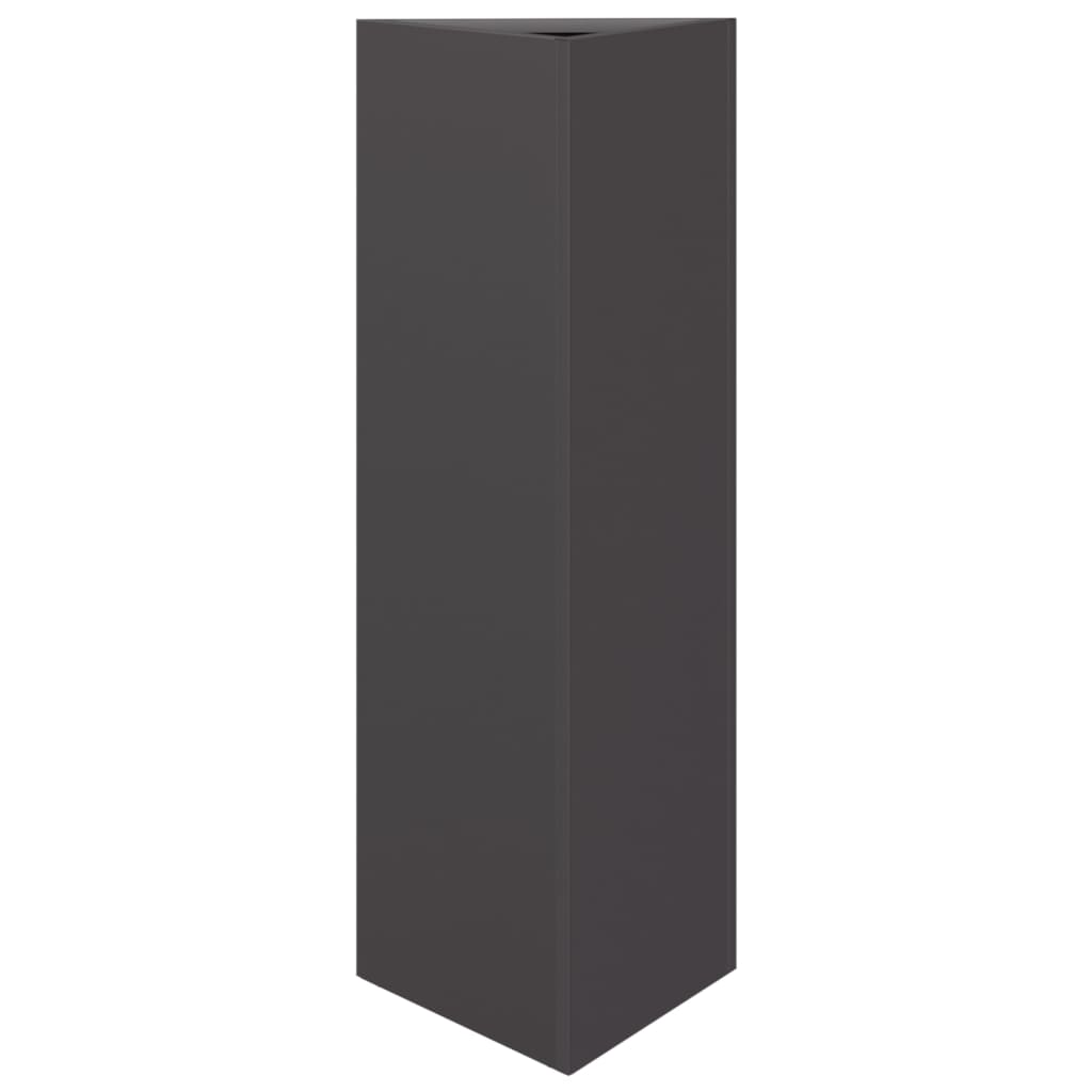 Pflanzkübel 2 Stk. Schwarz Dreieckig 30X26X75 Cm Stahl