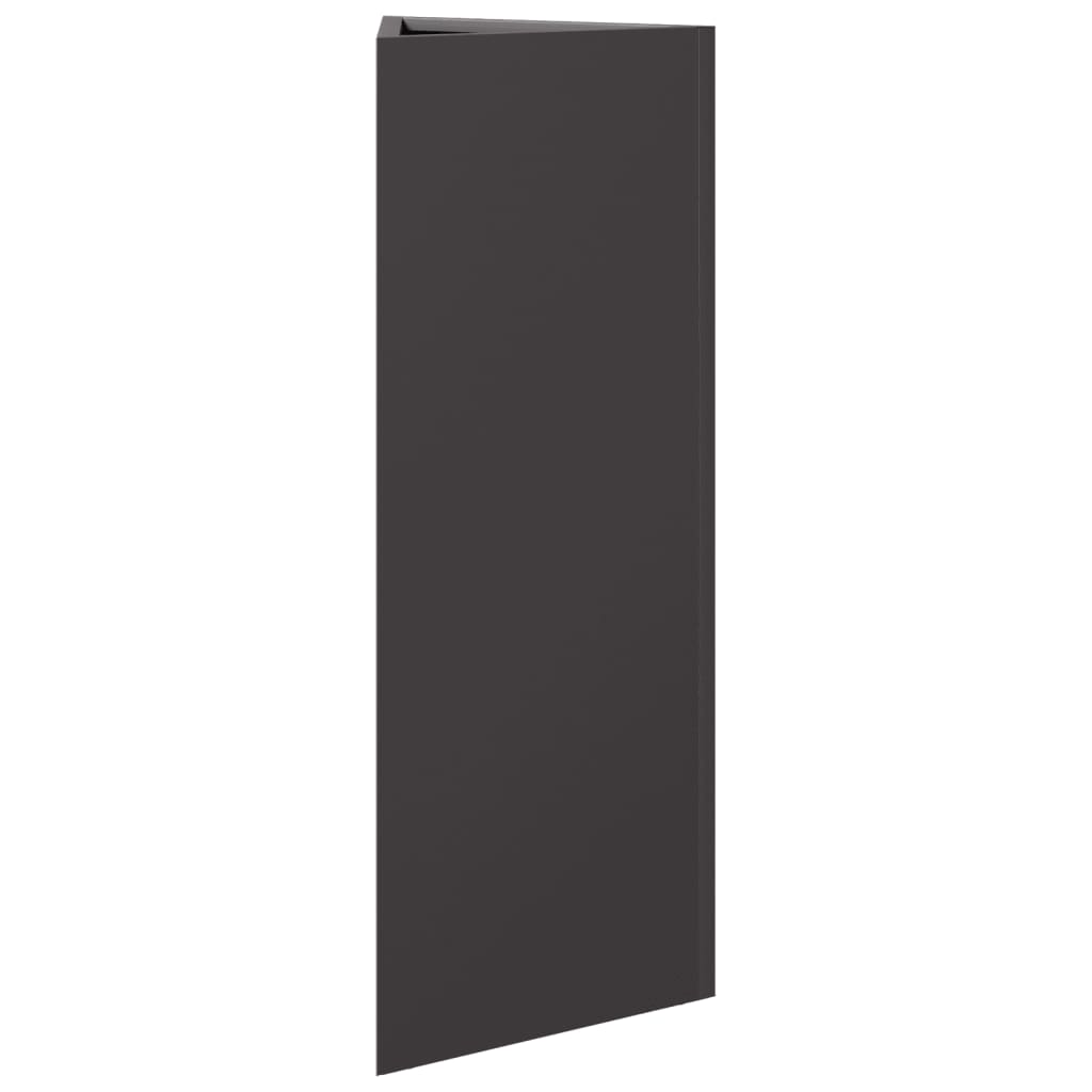 Pflanzkübel 2 Stk. Schwarz Dreieckig 30X26X75 Cm Stahl