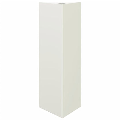Pflanzkübel Weiß Dreieckig 30X26X75 Cm Stahl