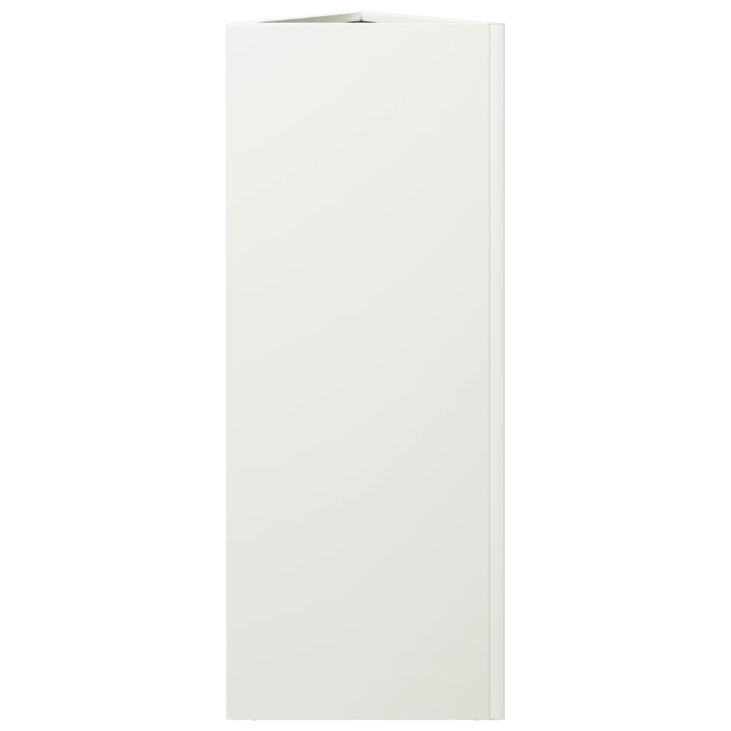 Pflanzkübel Weiß Dreieckig 30X26X75 Cm Stahl