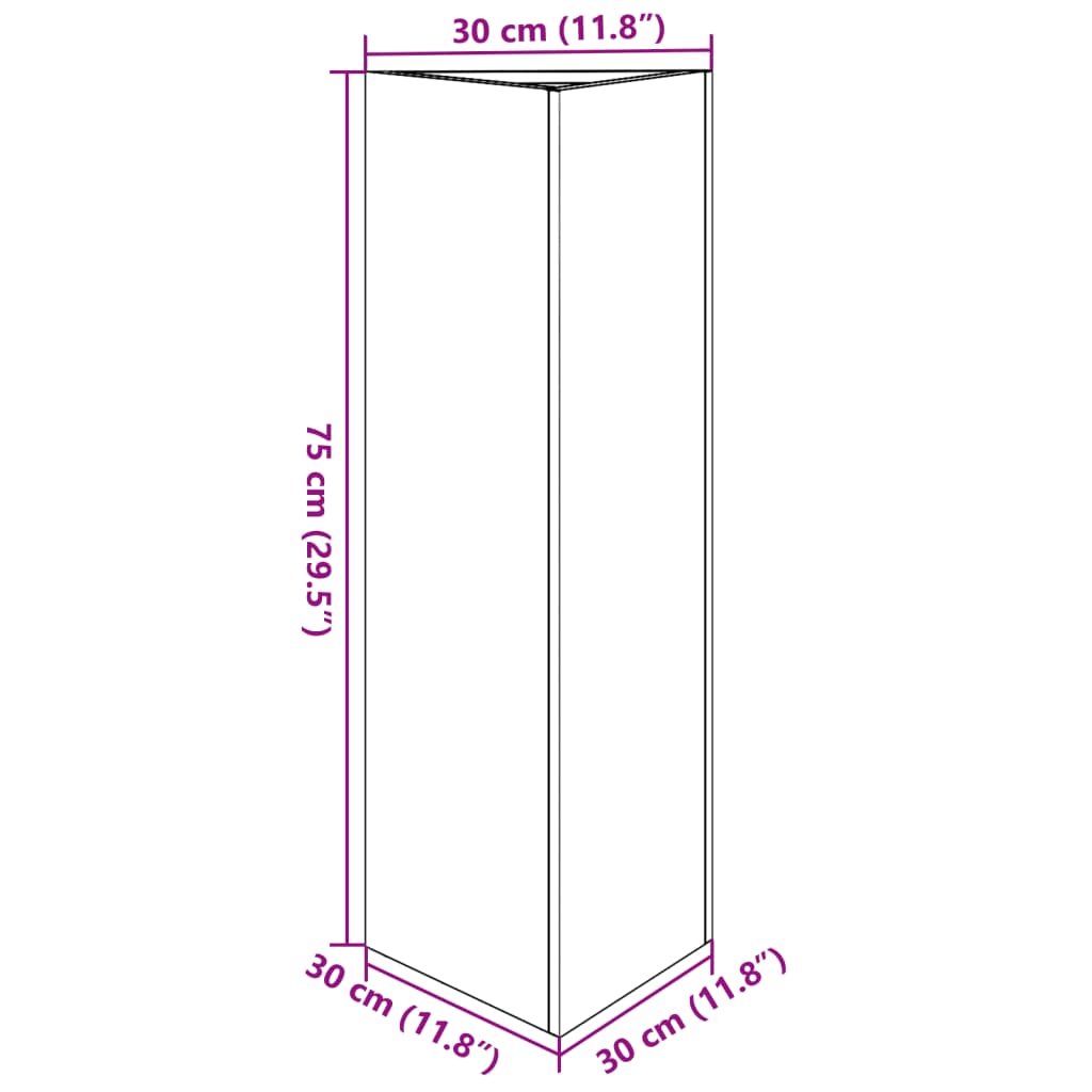 Pflanzkübel 2 Stk. Weiß Dreieckig 30X26X75 Cm Stahl