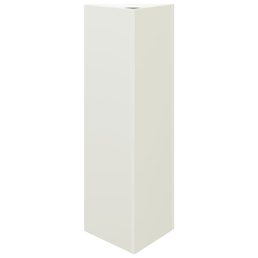 Pflanzkübel 2 Stk. Weiß Dreieckig 30X26X75 Cm Stahl