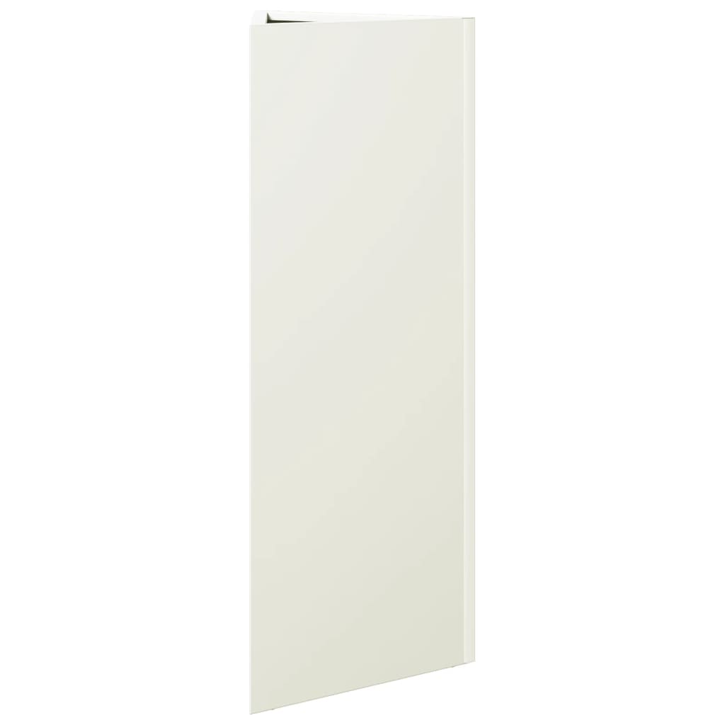 Pflanzkübel 2 Stk. Weiß Dreieckig 30X26X75 Cm Stahl