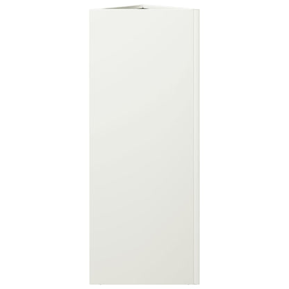 Pflanzkübel 2 Stk. Weiß Dreieckig 30X26X75 Cm Stahl