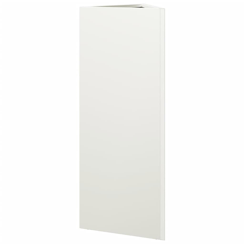 Pflanzkübel 2 Stk. Weiß Dreieckig 30X26X75 Cm Stahl