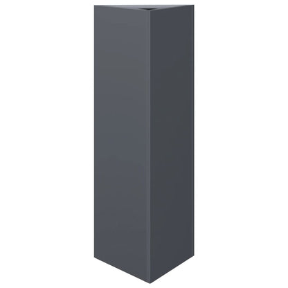 Pflanzkübel Anthrazit Dreieckig 30X26X75 Cm Stahl